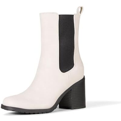 Amazon Damen Halbhohe Chelsea-Stiefel Absatz, Sand, 37 EU Amazon Damen Halbhohe Chelsea-Stiefel Absatz, Sand, 37 EU