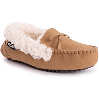 MUK LUKS Damen Jaylah Slipper Hausschuh, Camel, 38.5 EU MUK LUKS Damen Jaylah Slipper Hausschuh, Camel, 38.5 EU