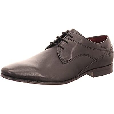 Bugatti Herren Business Halbschuh aus Hochwertigem Leder, Derby mit Eleganter Liniengestaltung, Schwarz, 47 EU Bugatti Herren Business Halbschuh aus Hochwertigem Leder, Derby mit Eleganter Liniengestaltung, Schwarz, 47 EU