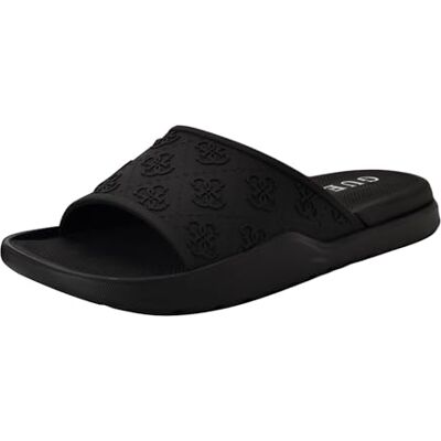 Guess Herren Magaria Schiebe-Sandalen, Black Logo Multi 001, 42 EU Guess Herren Magaria Schiebe-Sandalen, Black Logo Multi 001, 42 EU