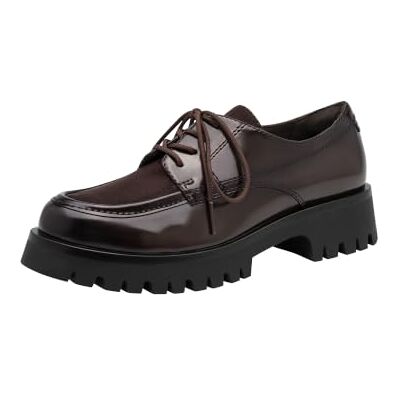 Tamaris Damen Schnürer flach, braun (Mocca),39 Tamaris Damen Schnürer flach, braun (Mocca),39