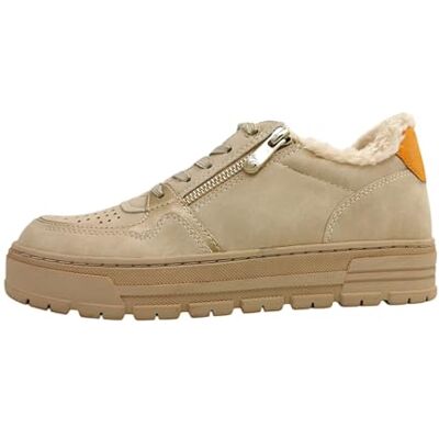 MARCO TOZZI Damen Plateau Sneaker mit Schnürsenkeln Freizeit, Beige (Sand Comb), 37 EU MARCO TOZZI Damen Plateau Sneaker mit Schnürsenkeln Freizeit, Beige (Sand Comb), 37 EU