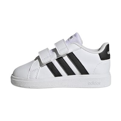 Adidas Unisex Baby Grand Court Lifestyle Hook and Loop Shoes, Cloud White / Core Black / Core Black, 21 EU Adidas Unisex Baby Grand Court Lifestyle Hook and Loop Shoes, Cloud White / Core Black / Core Black, 21 EU
