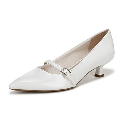 LifeStride Women's Madelyn Pump, weiße Lacklederoptik, 6 Wide LifeStride Women's Madelyn Pump, weiße Lacklederoptik, 6 Wide