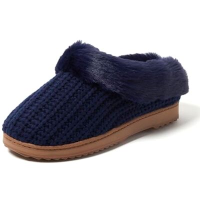 Dearfoams Women's Hannah Chenille Knit Clog Slippers, Peacoat Solid, 7-8 Dearfoams Women's Hannah Chenille Knit Clog Slippers, Peacoat Solid, 7-8