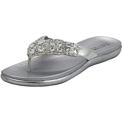 Kenneth Cole REACTION Damen Glam-Athon Sandale, silber, 38.5 EU Kenneth Cole REACTION Damen Glam-Athon Sandale, silber, 38.5 EU