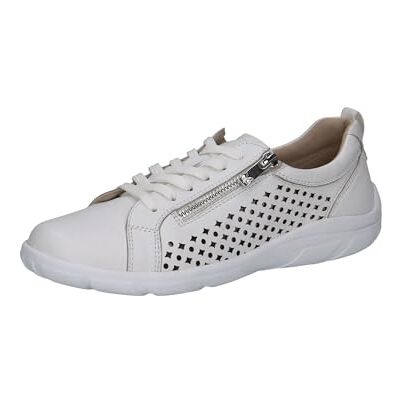 CAPRICE Damen Sneaker flach mit Lochmuster Low Top, Weiß (White Nappa), 36 EU CAPRICE Damen Sneaker flach mit Lochmuster Low Top, Weiß (White Nappa), 36 EU