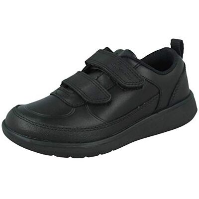 Clarks Jungen Scape Flare K Sneaker Niedrig, Schwarz (Black Leather Black Leather), 35 EU Clarks Jungen Scape Flare K Sneaker Niedrig, Schwarz (Black Leather Black Leather), 35 EU