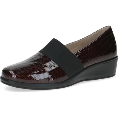 CAPRICE Comfort Damen Slipper aus Leder Mehrweite H, Rot (Bord. Croco), 40 EU CAPRICE Comfort Damen Slipper aus Leder Mehrweite H, Rot (Bord. Croco), 40 EU