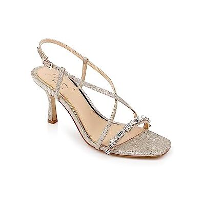 Jewel Badgley Mischka Damen Alexis Sandale mit Absatz, Helles Gold, 37.5 EU Jewel Badgley Mischka Damen Alexis Sandale mit Absatz, Helles Gold, 37.5 EU