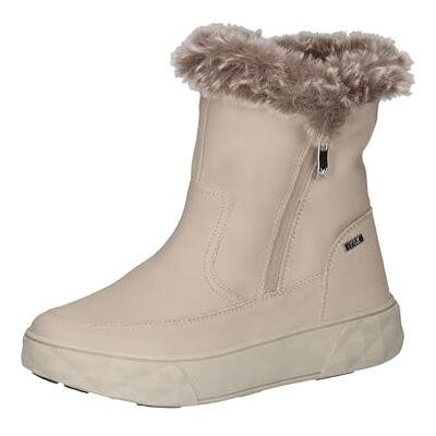 CAPRICE Damen Warmfutter mit flacher Sohle mit Reißverschluss Beige (BEIGE NAPPA), 40 CAPRICE Damen Warmfutter mit flacher Sohle mit Reißverschluss Beige (BEIGE NAPPA), 40