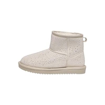 ONLY Damen Onlfeodora Teddy Lined Rhinestone Boot, Beige, 40 EU ONLY Damen Onlfeodora Teddy Lined Rhinestone Boot, Beige, 40 EU