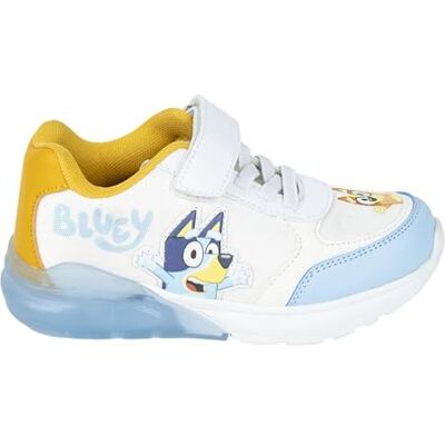 CERDÁ LIFE'S LITTLE MOMENTS Bluey Kinderschuhe Weiß und Blau Größe 28 Klettverschluss Sportschuhe mit TPR-Sohle und LED-Licht Verstärkte Zehe Original Produkt entworfen in Spanien CERDÁ LIFE'S LITTLE MOMENTS Bluey Kinderschuhe Weiß und Blau Größe 28 Klettverschluss Sportschuhe mit TPR-Sohle und LED-Licht Verstärkte Zehe Original Produkt entworfen in Spanien