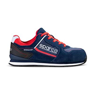 Sparco Gymkhana ESD S1PS SR FO HRO Leichte Sicherheitsschuhe Metal Free rutschfeste, hitzebeständige Sohle (HRO) Sicherheitsschuhe im Sneaker-Stil, Dunkelblau und Rot, 44 EU Sparco Gymkhana ESD S1PS SR FO HRO Leichte Sicherheitsschuhe Metal Free rutschfeste, hitzebeständige Sohle (HRO) Sicherheitsschuhe im Sneaker-Stil, Dunkelblau und Rot, 44 EU