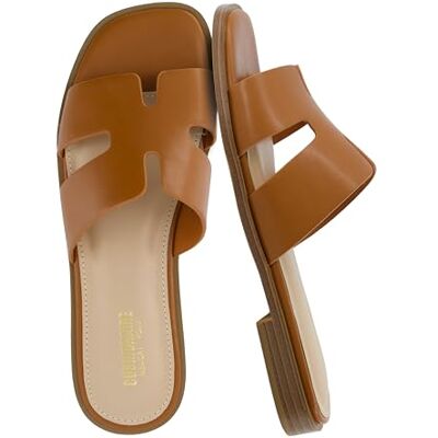 CUSHIONAIRE Voyage Slide-Sandale für Damen + Memory Foam, große Weiten erhältlich, Whiskey 38 EU CUSHIONAIRE Voyage Slide-Sandale für Damen + Memory Foam, große Weiten erhältlich, Whiskey 38 EU
