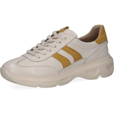 CAPRICE Damen Sneaker aus Leder, Gelb (Vanilla Comb), 41 CAPRICE Damen Sneaker aus Leder, Gelb (Vanilla Comb), 41