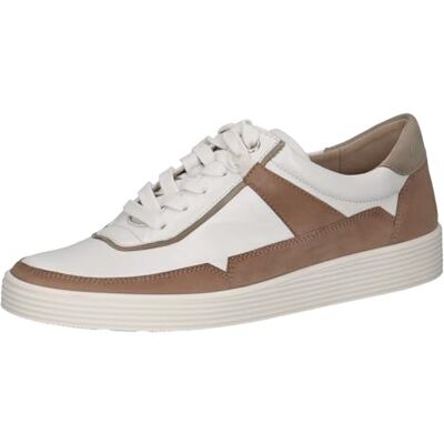 CAPRICE Damen Sneaker flach aus Leder mit Schnürsenkeln, Braun (Taupe Comb), 38.5 EU CAPRICE Damen Sneaker flach aus Leder mit Schnürsenkeln, Braun (Taupe Comb), 38.5 EU