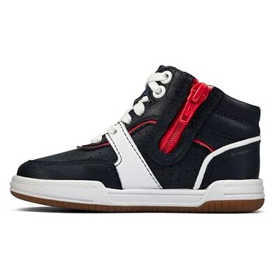 Clarks Jungen Fawn Peak T Sneaker, Navig Leder, 22 EU Clarks Jungen Fawn Peak T Sneaker, Navig Leder, 22 EU