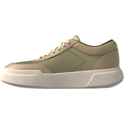 Calvin Damen Chunky Sole Sneaker Chunky Cups Laceup OXF Mix Mat mit Dicker Sohle, Blau (Ck Nude/Desert Taupe/Nutmeg), 37 Calvin Damen Chunky Sole Sneaker Chunky Cups Laceup OXF Mix Mat mit Dicker Sohle, Blau (Ck Nude/Desert Taupe/Nutmeg), 37