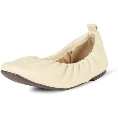 The Drop Paige Scrunch Ballerinas für Damen, Creme, Größe 36 The Drop Paige Scrunch Ballerinas für Damen, Creme, Größe 36