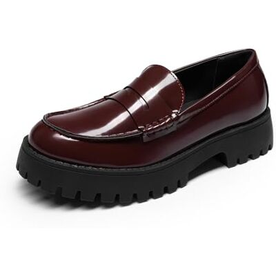 DREAM PAIRS Loafer Damen Plateau Mokkassin Slipper Leichte 4cm Plateausohle, Weiches 5mm Fußbett, Rutschfeste Sohle, Atmungsaktives Futter, Diverse Farben und Materialien, Viel DREAM PAIRS Loafer Damen Plateau Mokkassin Slipper Leichte 4cm Plateausohle, Weiches 5mm Fußbett, Rutschfeste Sohle, Atmungsaktives Futter, Diverse Farben und Materialien, Viel
