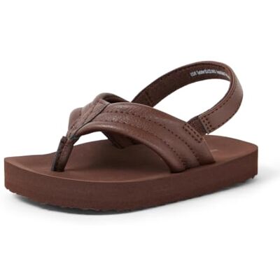 Amazon Unisex Kinder Flip-Flop mit Fersenriemen, Braun, 19 EU Amazon Unisex Kinder Flip-Flop mit Fersenriemen, Braun, 19 EU