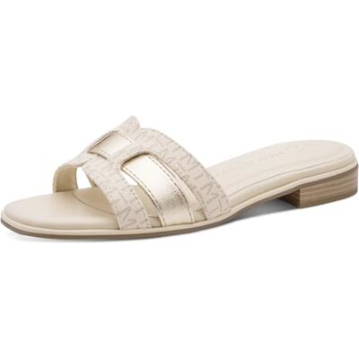 MARCO TOZZI Damen Sandale weiches Feel Me Fußbett weiches Innenfutter Vegan Modern, beige (Cream Comb), 38 EU MARCO TOZZI Damen Sandale weiches Feel Me Fußbett weiches Innenfutter Vegan Modern, beige (Cream Comb), 38 EU