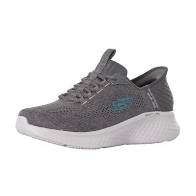 Skechers Herren Skech-Lite Pro Primebase Slip-InTurnschuhe, Charcoal Mesh/Blue Trim, 46 EU Skechers Herren Skech-Lite Pro Primebase Slip-InTurnschuhe, Charcoal Mesh/Blue Trim, 46 EU