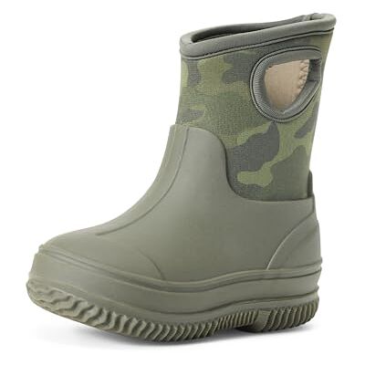 Amazon Unisex Kinder Isolierte Neopren-Regenstiefel, Oliv Camouflage, 40 EU Amazon Unisex Kinder Isolierte Neopren-Regenstiefel, Oliv Camouflage, 40 EU
