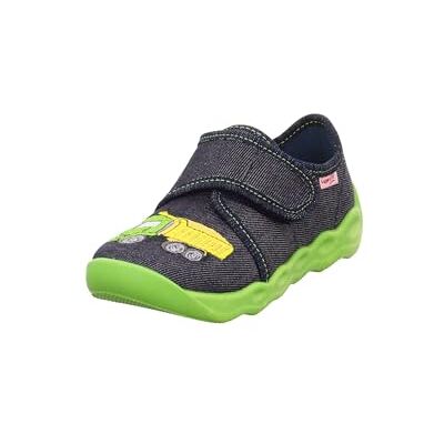 Superfit Jungen BUBBLE Hausschuhe, BLAU/GRÜN 8030 Superfit Jungen BUBBLE Hausschuhe, BLAU/GRÜN 8030