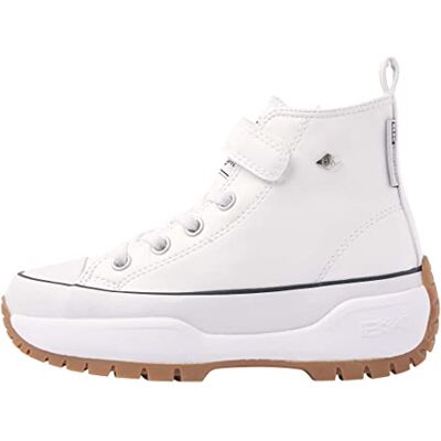 British Knights Mädchen Kaya Mid Fly Sneaker, Weiss Schwarz, 34 EU British Knights Mädchen Kaya Mid Fly Sneaker, Weiss Schwarz, 34 EU