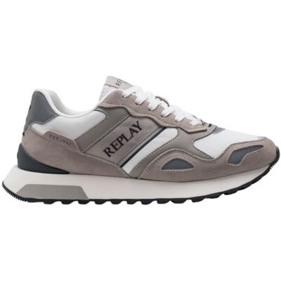 Replay Herren Runner Sneaker, White Taupe (Mehrfarbig), 43 Replay Herren Runner Sneaker, White Taupe (Mehrfarbig), 43