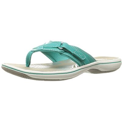 Clarks - Frauen Breeze Sea Flip Flop, 37.5 EUR, Turquoise Synthetic Clarks - Frauen Breeze Sea Flip Flop, 37.5 EUR, Turquoise Synthetic