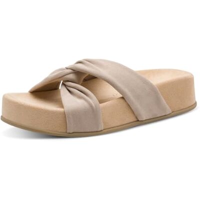 MARCO TOZZI Damen Sandale weiches Feel Me Fußbett weiches Innenfutter Modern, beige (Dune), 37 EU MARCO TOZZI Damen Sandale weiches Feel Me Fußbett weiches Innenfutter Modern, beige (Dune), 37 EU