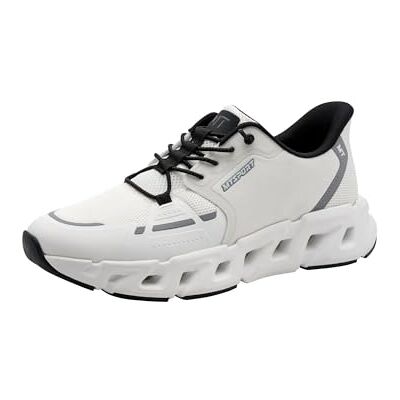 MARCO TOZZI Herren Sneaker Wechselfußbett leicht elastische Schnürung Stylisch, weiß (White), 45 EU MARCO TOZZI Herren Sneaker Wechselfußbett leicht elastische Schnürung Stylisch, weiß (White), 45 EU