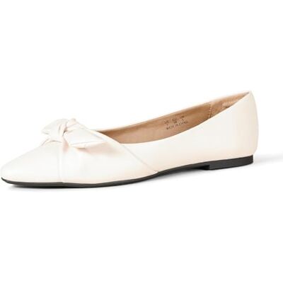 Amazon Damen Ballerinas mit Schleife, Gebrochenes Weiß, 35 EU Amazon Damen Ballerinas mit Schleife, Gebrochenes Weiß, 35 EU