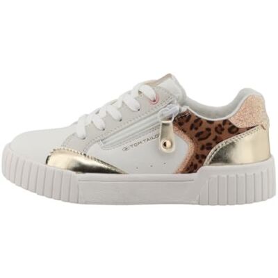TOM TAILOR Mädchen 7470080020 Sneaker White Gold 35 EU TOM TAILOR Mädchen 7470080020 Sneaker White Gold 35 EU