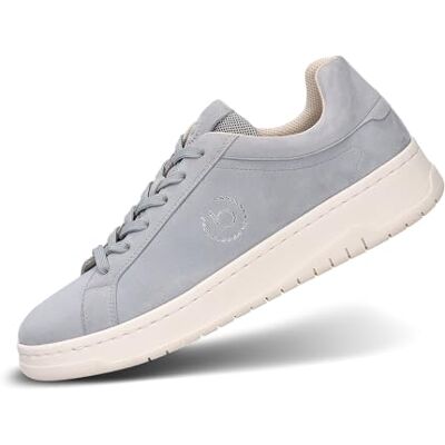 Bugatti Damen Sneaker aus hellblauem Wildleder mit Flyknit-Zungeneinsatz, Logo-Detail und robusten Gummisohlen hellblau 36 EU Bugatti Damen Sneaker aus hellblauem Wildleder mit Flyknit-Zungeneinsatz, Logo-Detail und robusten Gummisohlen hellblau 36 EU