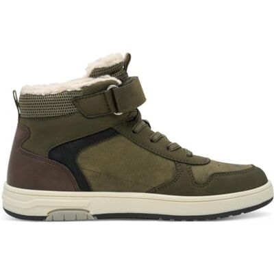 S. Oliver Jungen Sneaker flach High Top Wasserabweisend, Grün (Khaki Comb.), 35 EU S. Oliver Jungen Sneaker flach High Top Wasserabweisend, Grün (Khaki Comb.), 35 EU