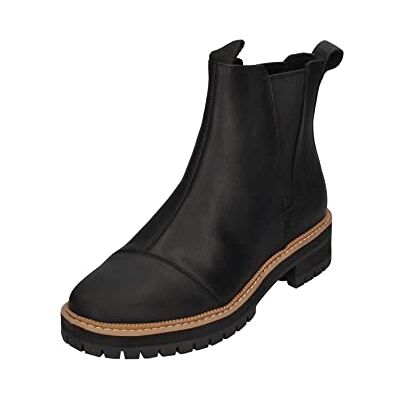 TOMS Damen Dakota Bootsschuh, Water Resistant Black Leather, 39 EU TOMS Damen Dakota Bootsschuh, Water Resistant Black Leather, 39 EU