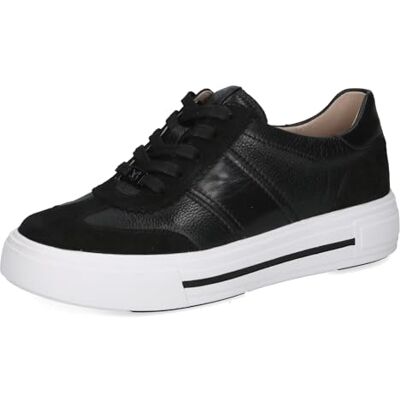 CAPRICE Damen Sneaker aus Leder, Schwarz (Black Comb), 36 CAPRICE Damen Sneaker aus Leder, Schwarz (Black Comb), 36