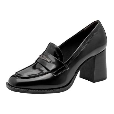 Tamaris Damen Trotteur mit Blockabsatz, schwarz (Black),36 Tamaris Damen Trotteur mit Blockabsatz, schwarz (Black),36