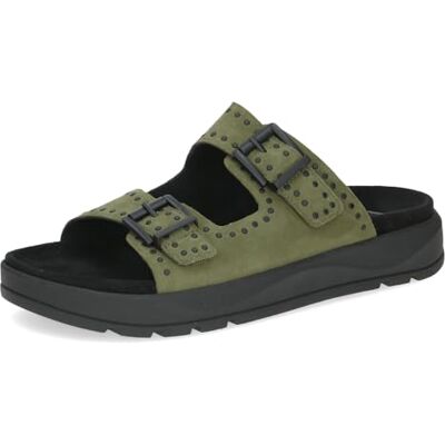 CAPRICE Damen Sandale aus Leder, Khaki (Khaki Suede), 37 CAPRICE Damen Sandale aus Leder, Khaki (Khaki Suede), 37