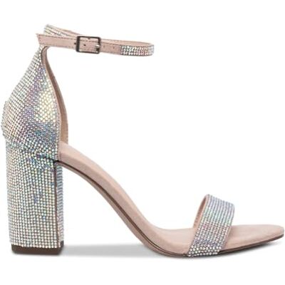 Madden Girl Beella Damen-Sandalen mit Absatz, Blush Multi Strass, 6 Madden Girl Beella Damen-Sandalen mit Absatz, Blush Multi Strass, 6