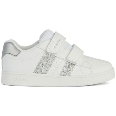 Geox JUNIOR J ECLYPER Girl Sneakers White/Silver 34_EU Geox JUNIOR J ECLYPER Girl Sneakers White/Silver 34_EU