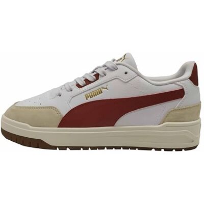 Puma Unisex Shuffle Downtown OgSneaker, Weiß Bordeaux Rot Gold, 43 EU Puma Unisex Shuffle Downtown OgSneaker, Weiß Bordeaux Rot Gold, 43 EU