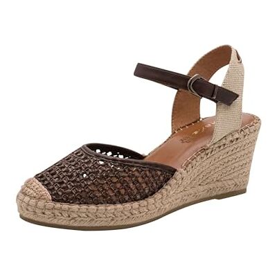 Tamaris Damen Espadrilles mit Keilabsatz, braun, 40 EU Tamaris Damen Espadrilles mit Keilabsatz, braun, 40 EU
