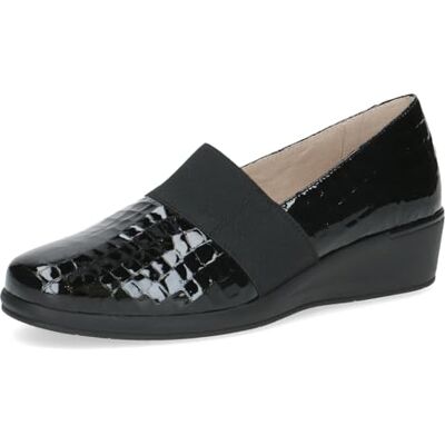 CAPRICE Comfort Damen Slipper aus Leder Mehrweite H, Schwarz (Black Croco), 39 EU CAPRICE Comfort Damen Slipper aus Leder Mehrweite H, Schwarz (Black Croco), 39 EU