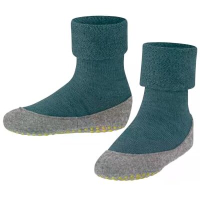 FALKE Unisex Kinder Stoppersocken Cosyshoe Minis K Hp Wolle rutschhemmende Noppen 1 Paar, Grün Amazonia 7676, 27-28 FALKE Unisex Kinder Stoppersocken Cosyshoe Minis K Hp Wolle rutschhemmende Noppen 1 Paar, Grün Amazonia 7676, 27-28