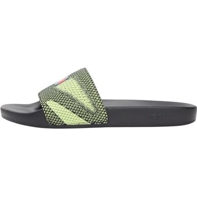 Tommy Jeans Herren Badeschuhe Summer mit Logo, Mehrfarbig (Lime Essence/Black), 46 Tommy Jeans Herren Badeschuhe Summer mit Logo, Mehrfarbig (Lime Essence/Black), 46
